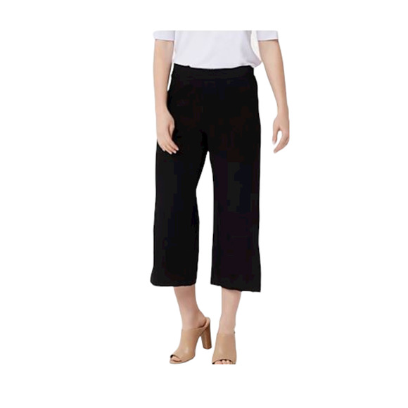 H BY HALSTON NEW $62 Ultra Knit Cropped Wide Leg Pant w/ Front Vent 20WP‎ - Picture 1 of 3